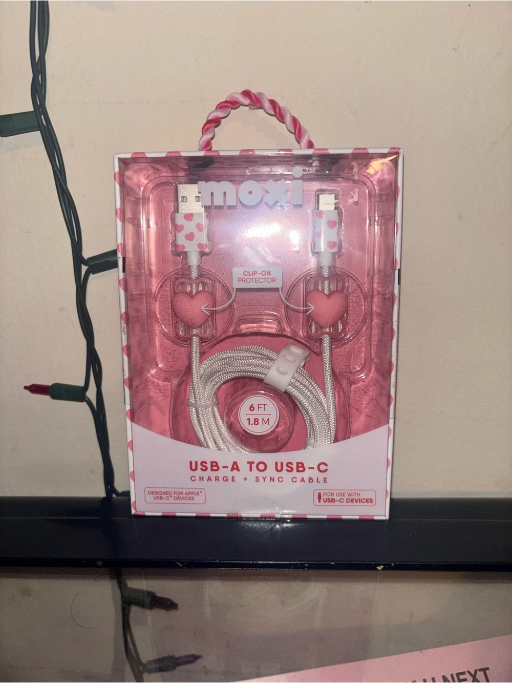 USB-A to USB-C Charge & Sync Cable - Pink